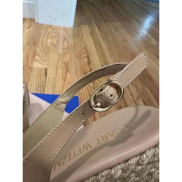 Stuart Weitzman Island Peeptoe Platform Espadrille Size 11 - Picture 6 of 12